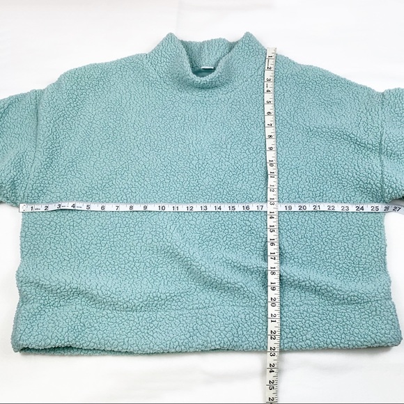 GAP Sherpa Teddy Mock Neck Lined Pullover Top, XL - Picture 7 of 9
